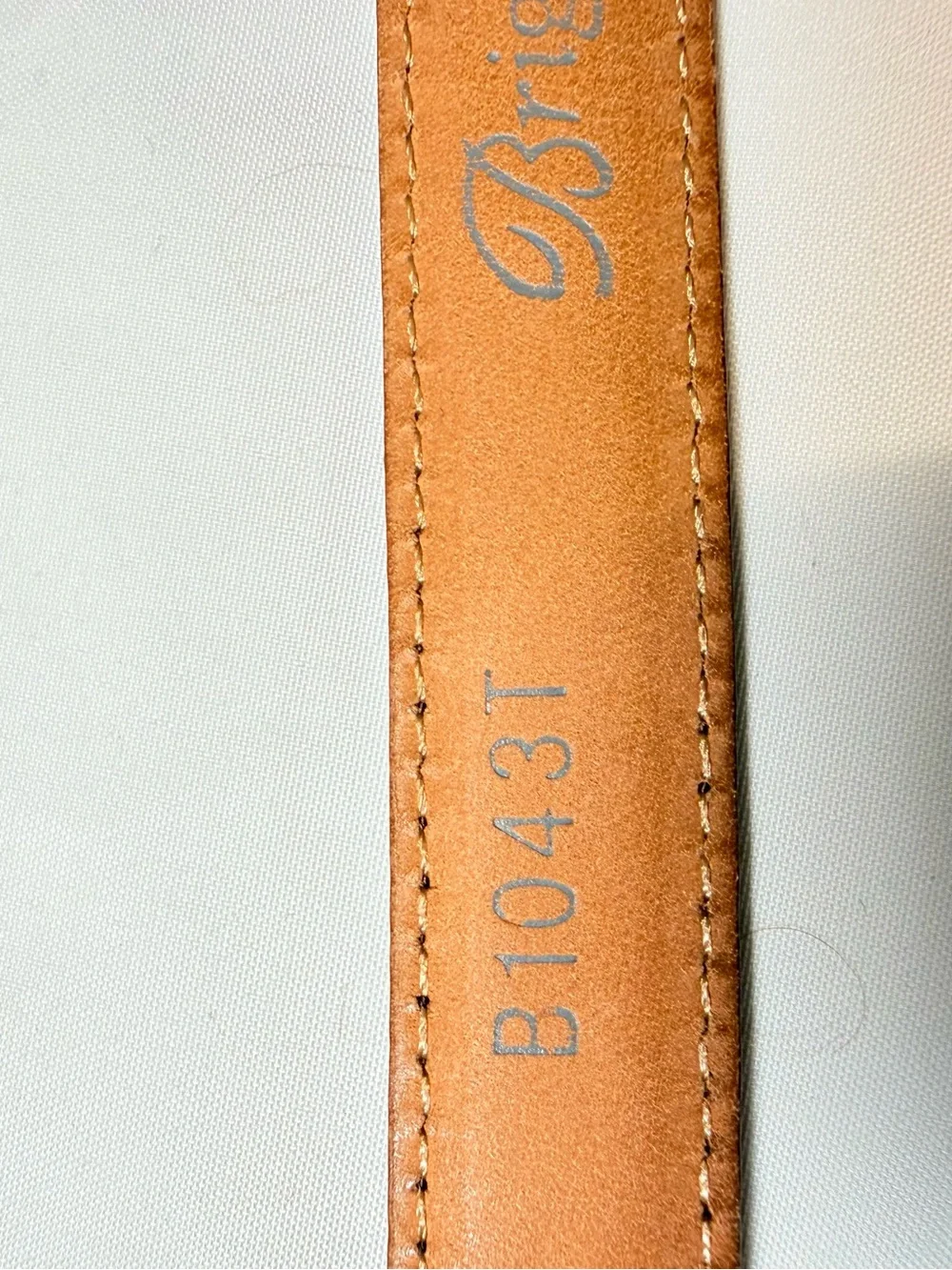 Brighton Brown Croc Embossed Leather Belt Silver Hardware Size 36 XL (B1043T)